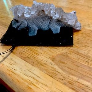 Rock and Crystal Dinosaur, with red eyes.